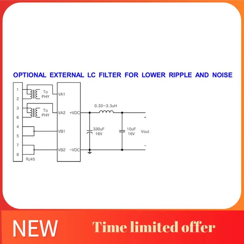 

A42T-DP1435 Модуль Poe 12 В, твердотельный конденсатор, встроенный контактный тип, стандартная замена 48 В, небольшой размер, поддержка гигабита 100 м