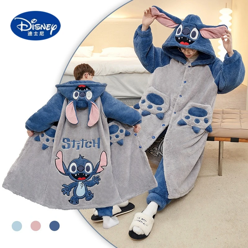 

Disney Men's 2025 Winter Pajamas | Plush Coral Fleece Bathrobe & Sleepwear Set, Thick Flannel Loungewear for Cold Weather