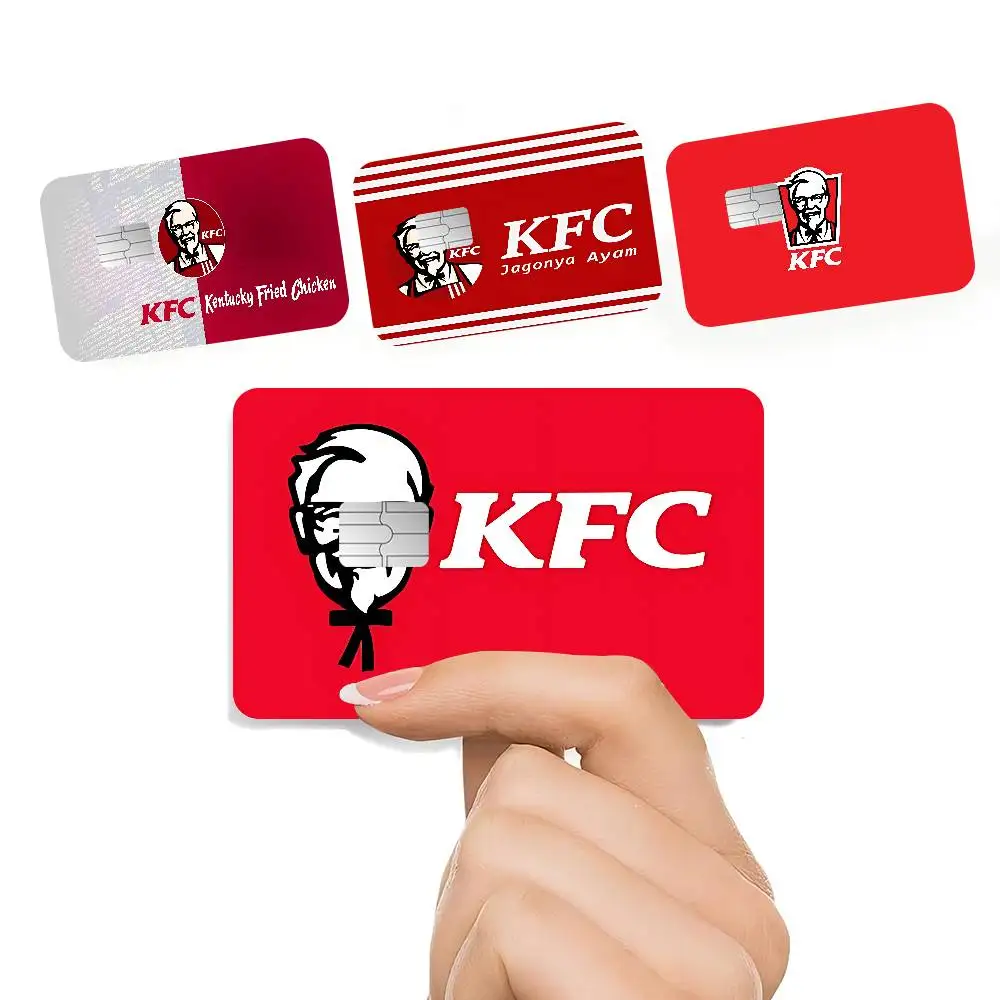 الأزياء K-Kfc شعار أنيمي ماتي الجبهة الجلد فيلم ملصق غطاء لبطاقة الائتمان رقاقة صغيرة بطاقة الخصم #3