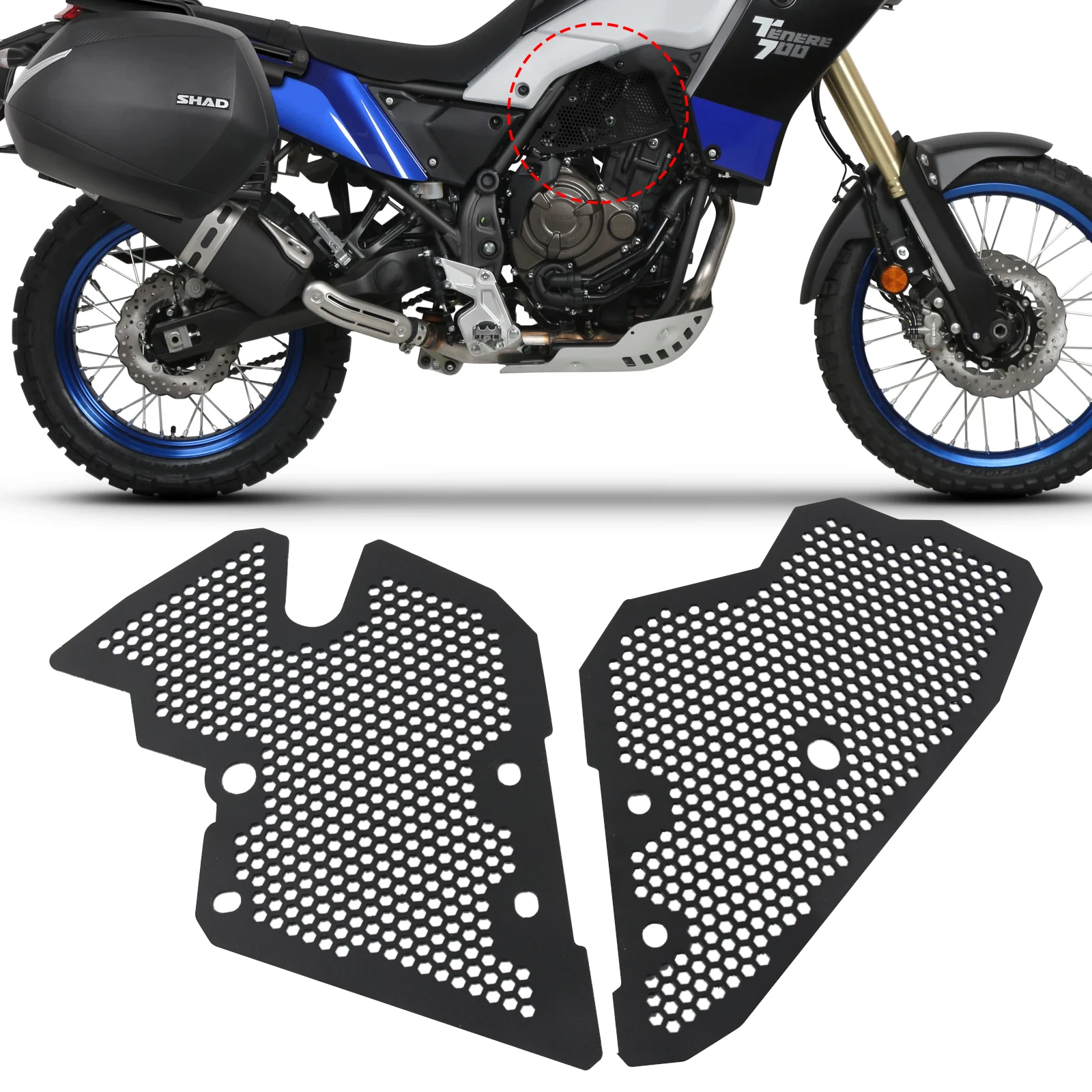 

Yamaha Tenere700 XTZ700 T7 XT700Z Engine Guard Cover Throttle Cam Protector Cover Tenere 700 Engine Guard Mesh