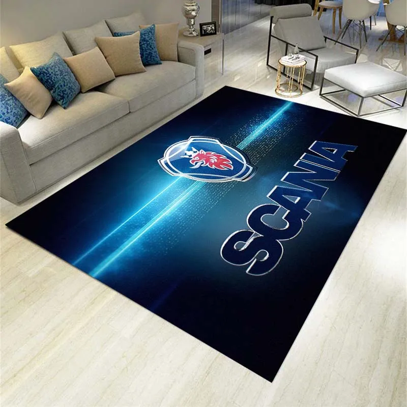 Scania Logo Printed Living Carpet Rug Birthday Gift Non Slip Bedroom Floor Mat Carpets for Living Room Carpets for Living Room