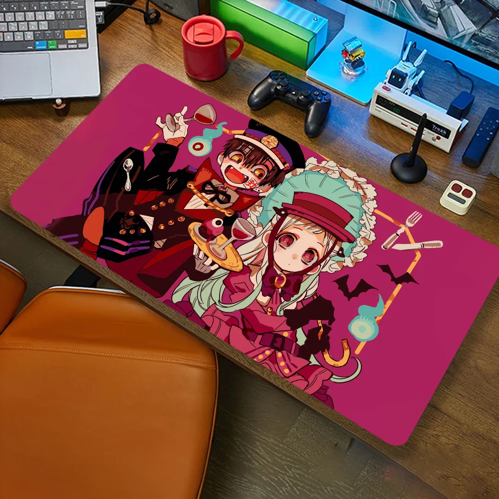 

Коврик для мыши H-Hanako-kun с аниме, Резиновые Нескользящие коврики для компьютерных игр и офиса, настольные коврики XXL для игровой клавиатуры
