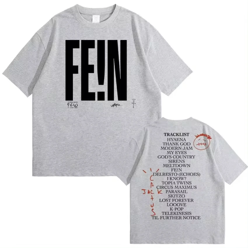 

Hot Sale New Fein Playboi Carti and Cactus Jack Utopia Print Tshirt Men Women Hip Hop Fashion T-shirt Male Summer Oversized Tees