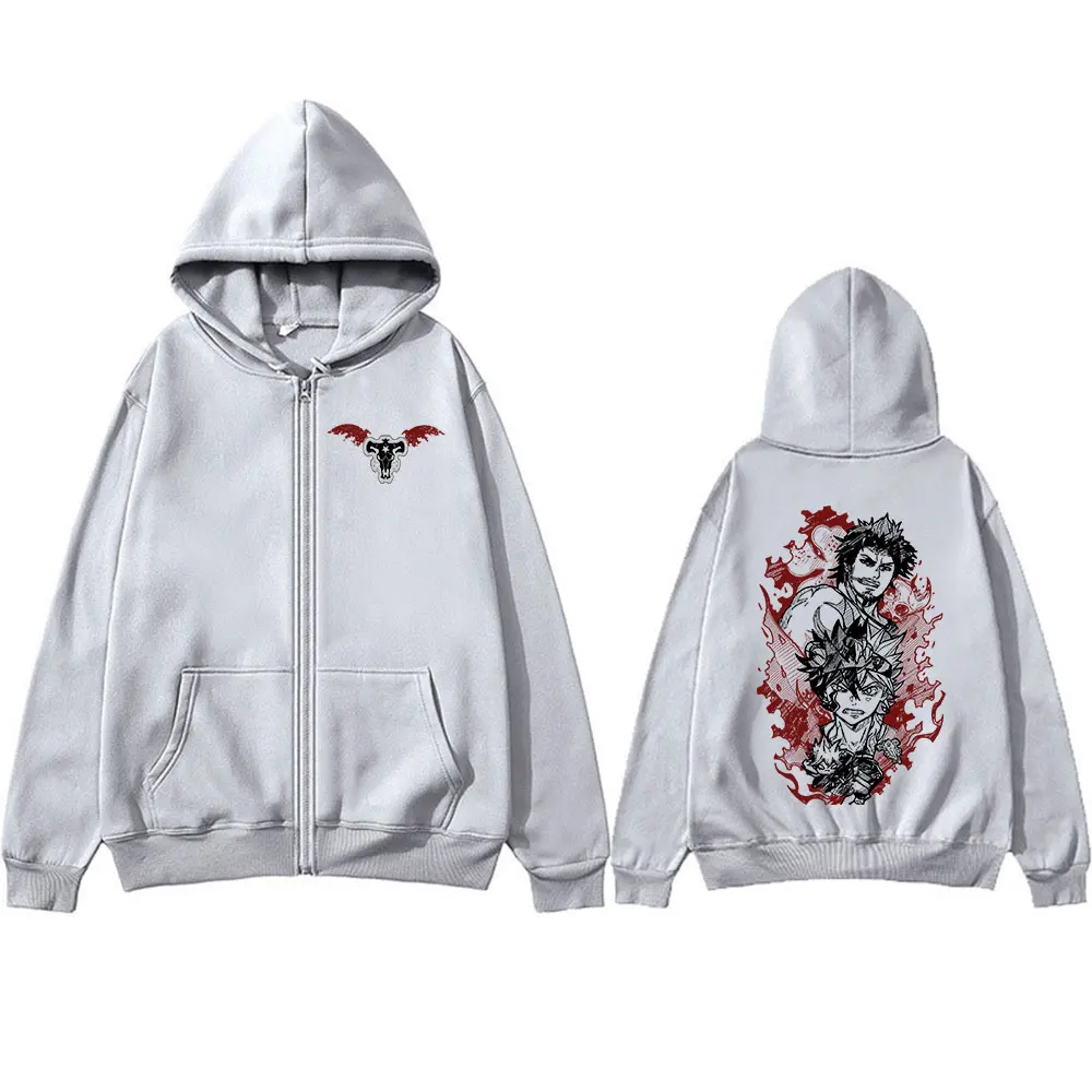 Anime Black Clover Yami Sukehiro Asta Zipper Hoodies Men Women Clothing Fashion Casual Zip Up Hooded Sweatshirts Coats Jacket view 3