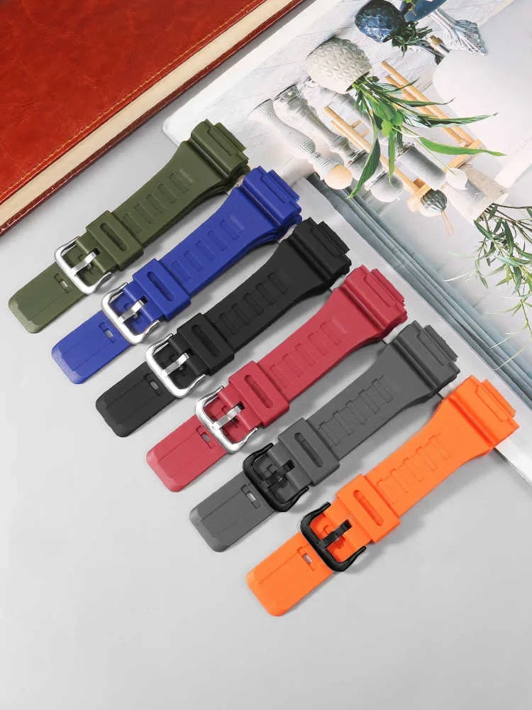 Compatible with C-a-s-i-o MCW-200H/AE1500WH Men's Sports Resin Silicone Watch Strap 18 20mm