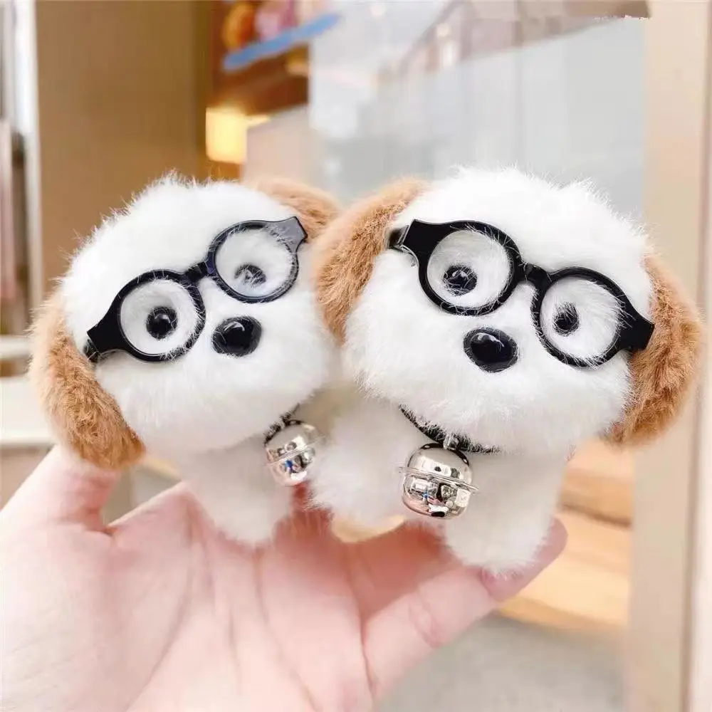 

1Pcs Durable Cartoon Puppy Keychain Girls Gift Glassy Dog Cute Dog Keyring Backpack Pendant Lovely Kawaii Dog