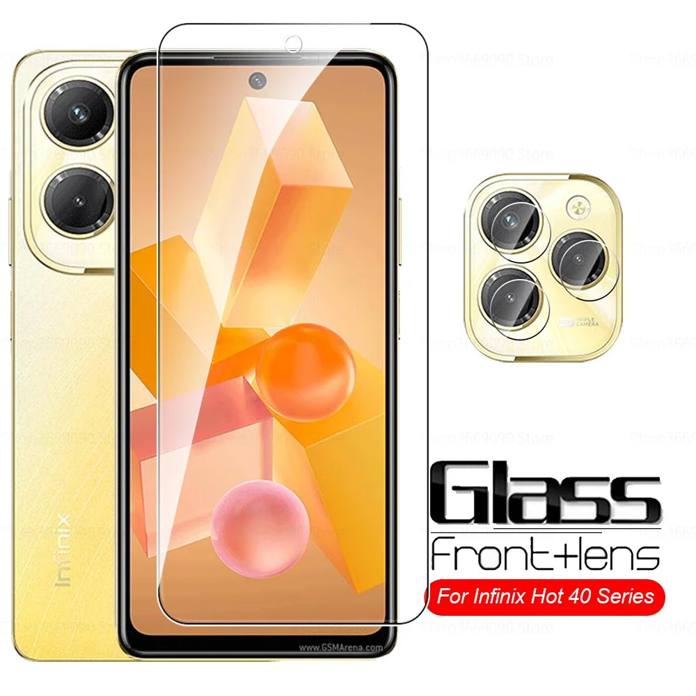 2To1 Tempererd Glass Camera Lens Screen Protector For Infinix Hot 40 Pro Phone Protective Glass For Infinix Hot 40i Hot40 40Pro