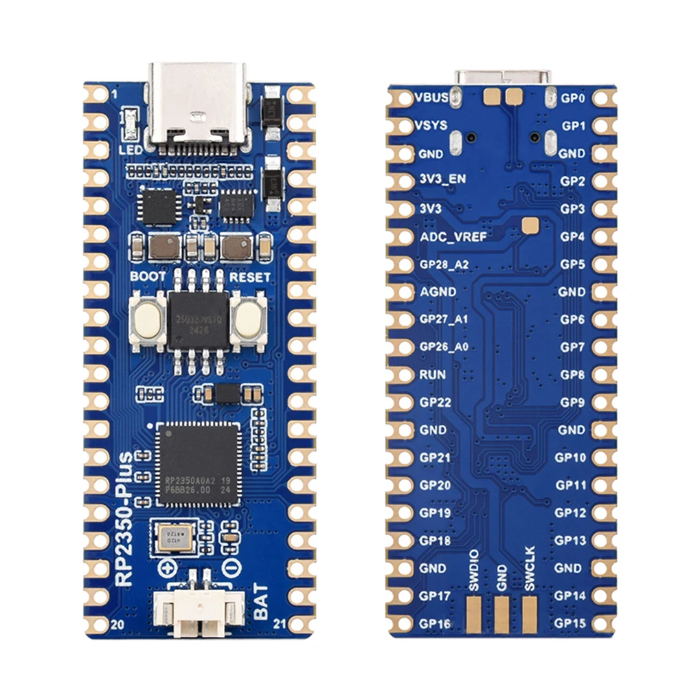 معالج RP2350 Plus لوحة تطوير متحكم ثنائي النواة معالج معماري مزدوج من النوع C لـ Raspberry Pi RP2350A