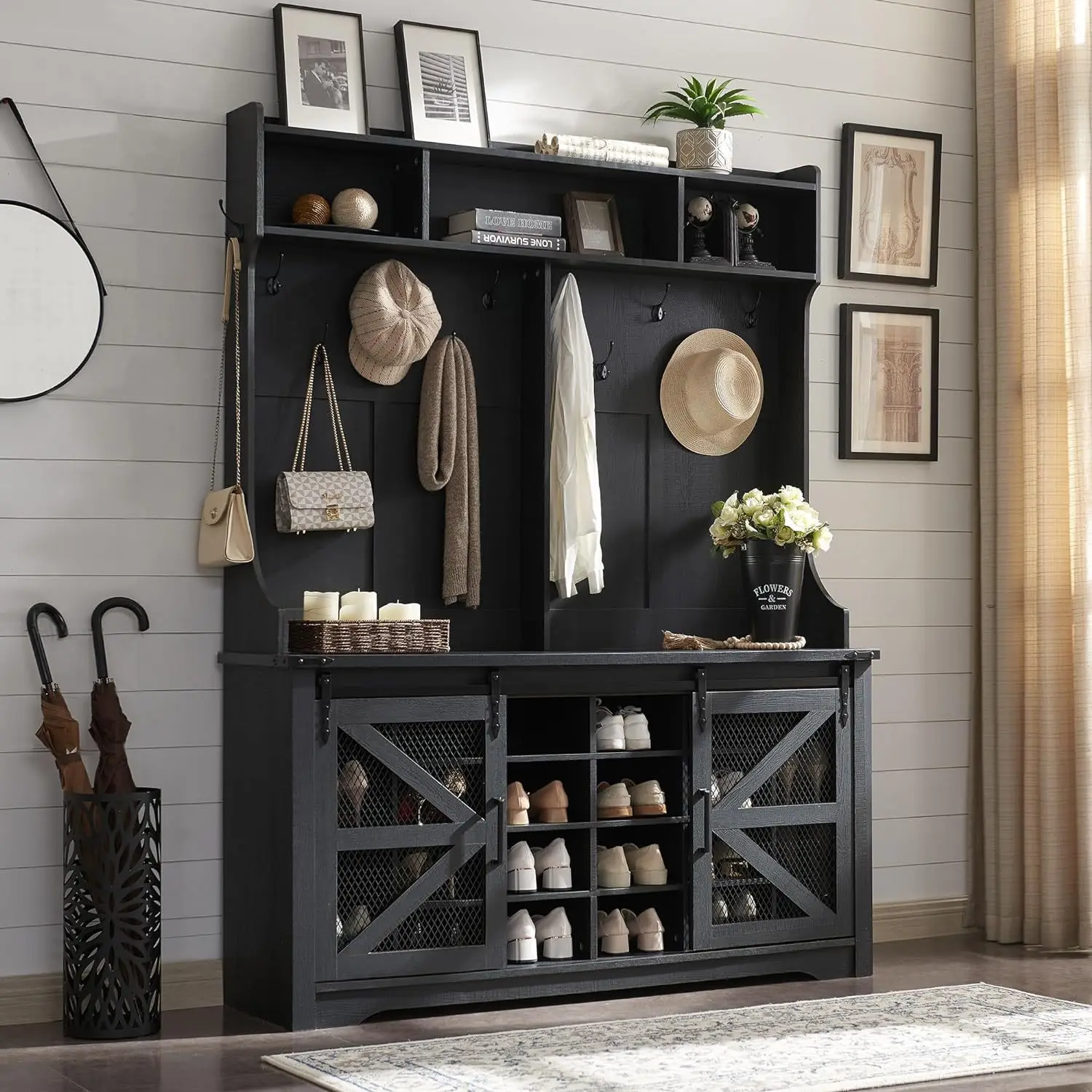 Multifunctional floor-to-ceiling clothing, hats, shoe cabinets, large-capacity shelves, household home storage cabinets customiz