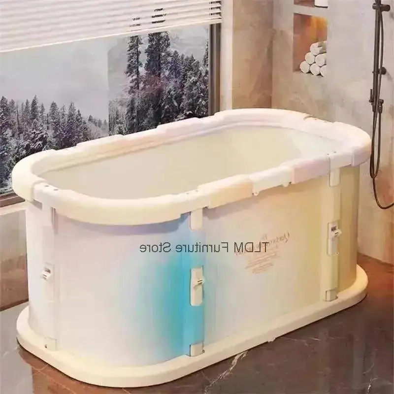 Bathtub Bucket For Outdoor Free Installation Portable Household Full Body Sweat Steaming Bath Bidet Winter Insulation Hot Tubs