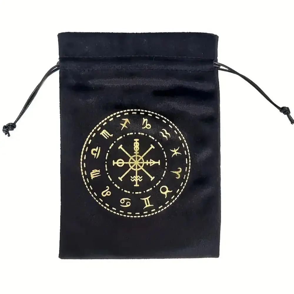 10 Pieces Of New Tarot Card Element Gift Bags, Peach-Colored Plush Item Storage Bags, Holiday Candy Packaging Bags
