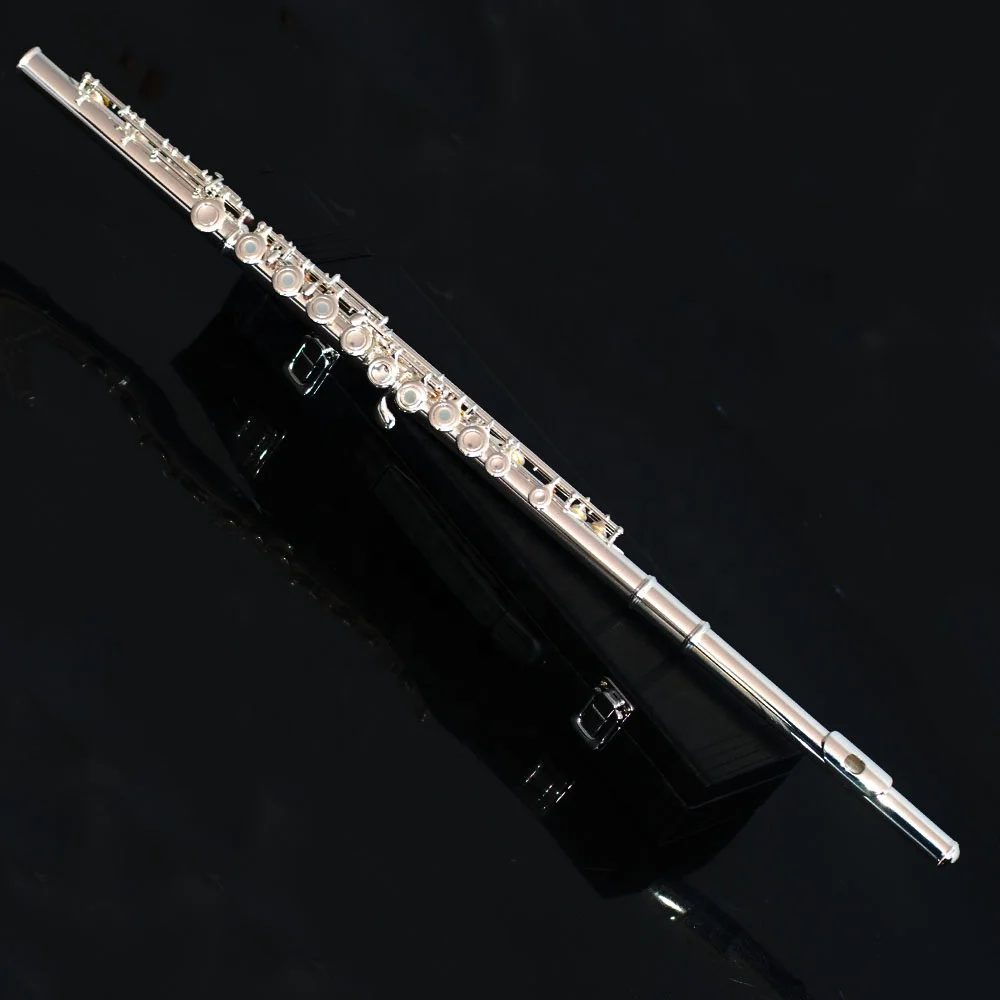 Open Hole C Flute  17 Hole Silver  Plated Playing  Instrument