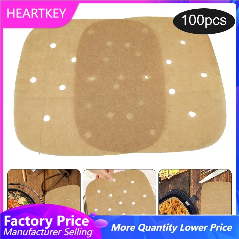 

Air Fryer Parchment Paper Filter Sheets Custom Precut 400Pcs Non-Stick Square Bamboo Steamer Cake Pans Baking Paper