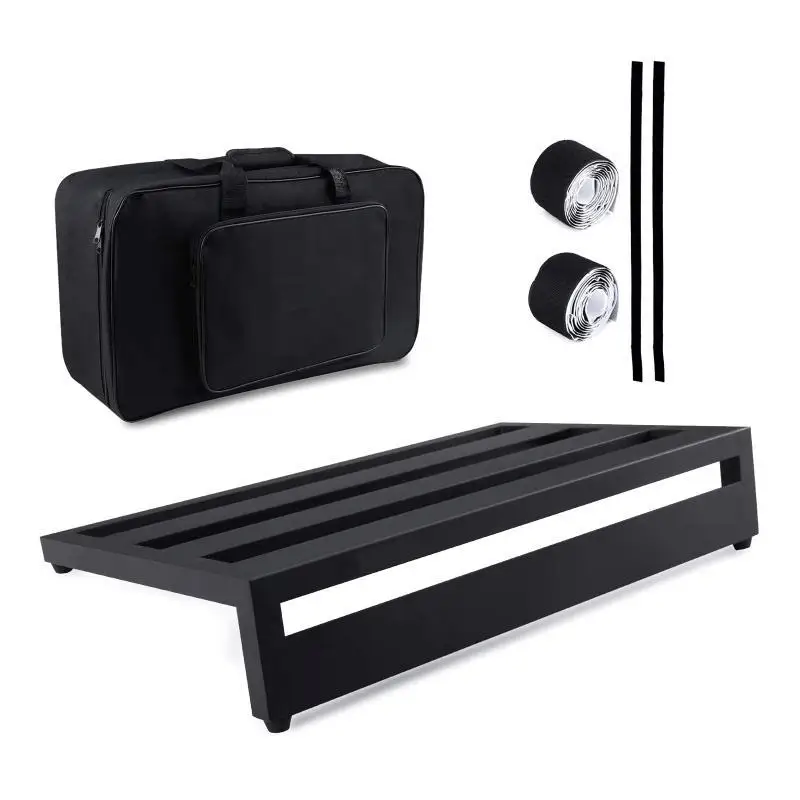

652F Aluminum Alloy Guitar Effect Pedal Board with Portable Carrying Bag & Tape