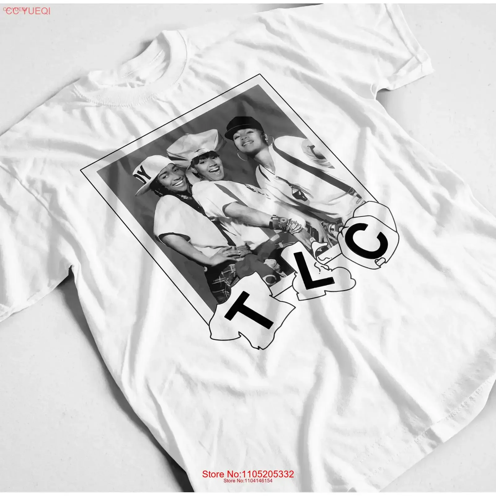TLC Tribute T Shirt Boz Left Eye Chilli Tour Merch Black White Multiple Colors vintage Washed Versatile Stylish