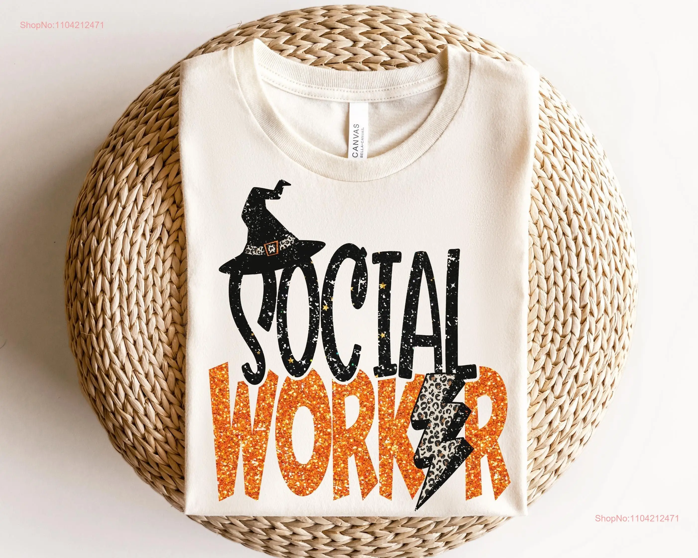 Social Worker Halloween T Shirt School Spooky Counselor Vintage Fall Teacher for Workers long or short sleeves