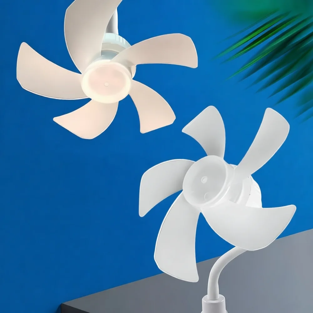 Quiet Mini Small Fan 5 Blades Desktop Electric Cooling Ventilator Independent Switch Portable Air Circulator Tools