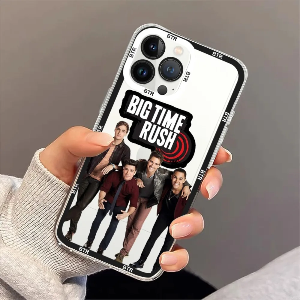 Big Time Rush Phone Case For iPhone 11 12 Mini 13 14 15 Pro Max Transparent Shell