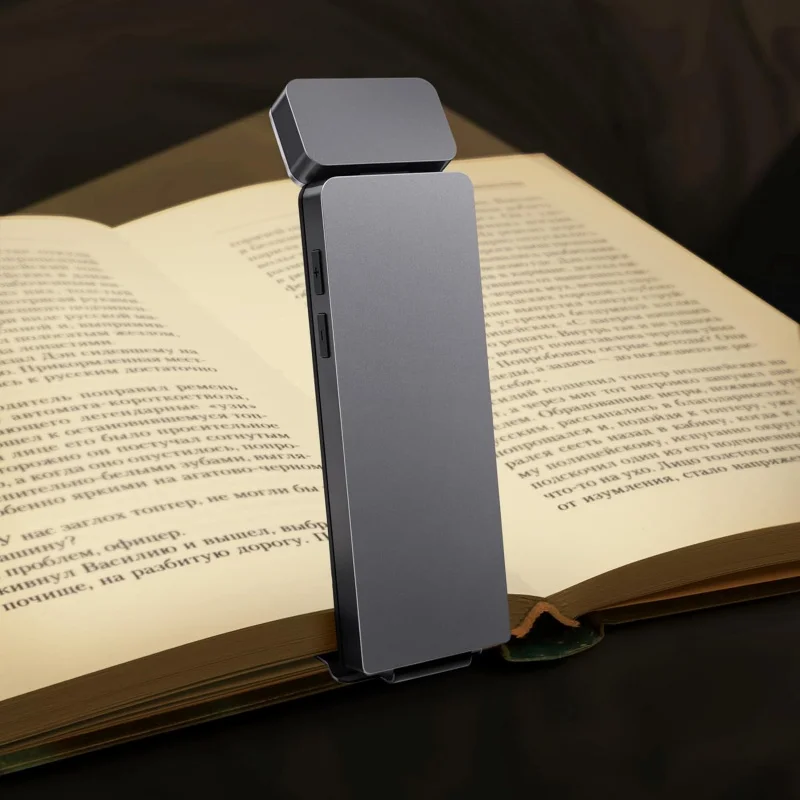 

Светильник для чтения, в постели, USB-перезаряжаемая светодиодная лампа-закладка с зажимом и 3-мя янтарными цветами
