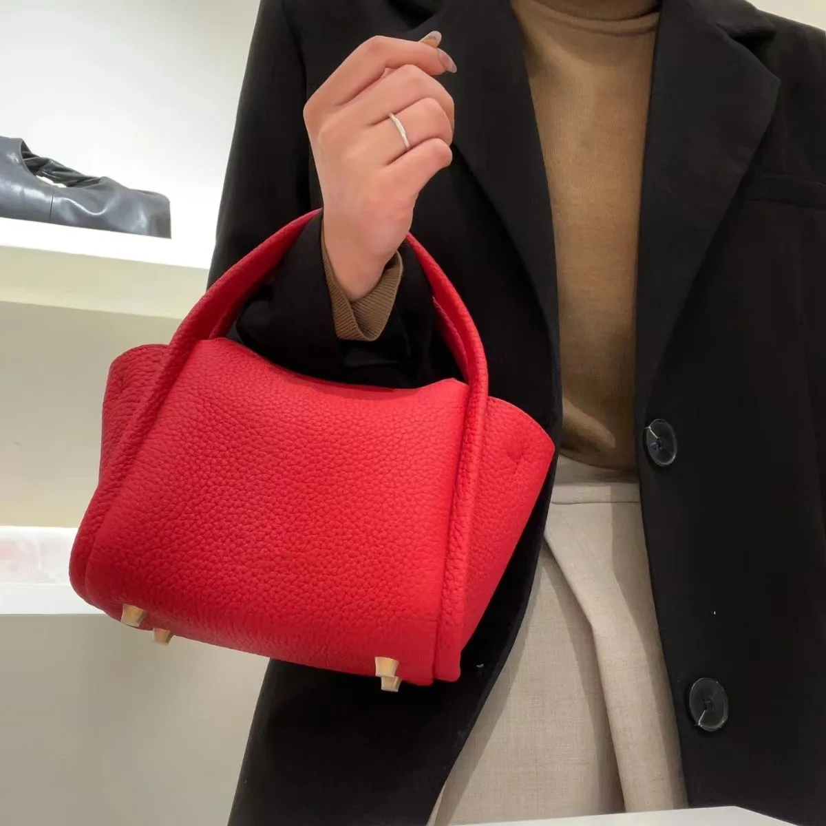 Jamhoo Luxury Bucket Designer Crossbody Shoulder Underarm Bags For Women New Fashion Solid Color Travel Female Mini Handbag