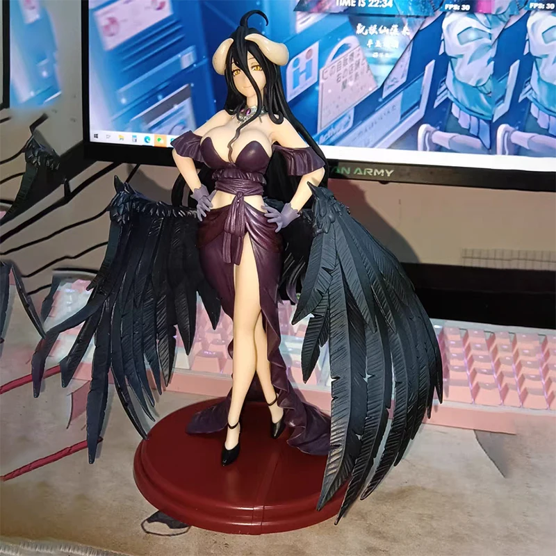 Original Taito Overlord Figure Albedo Black Dress Figures Anime Amp Action Figures Pvc Model Dolls For Festival Decoration Gifts