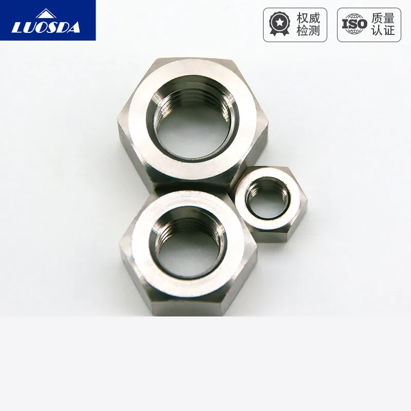 Titanium Hex Nut DIN934 Metric Thread M1-M6 Grade 5 Lightweight Corrosion Resistant Fastener