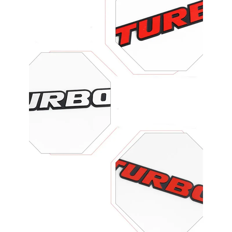 1Pcs Car Styling Modified Universal Accessories 3D Aluminum alloy TURBO Style Body Trim Badge Sticker Decal Emblem