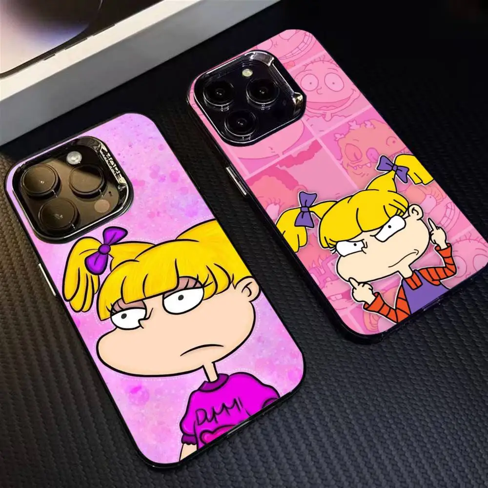 

Rugrat Chuckie Angelica Phone Case For iPhone 16 17 15 14 12 13 Pro Max Black Color Shockproof Cover