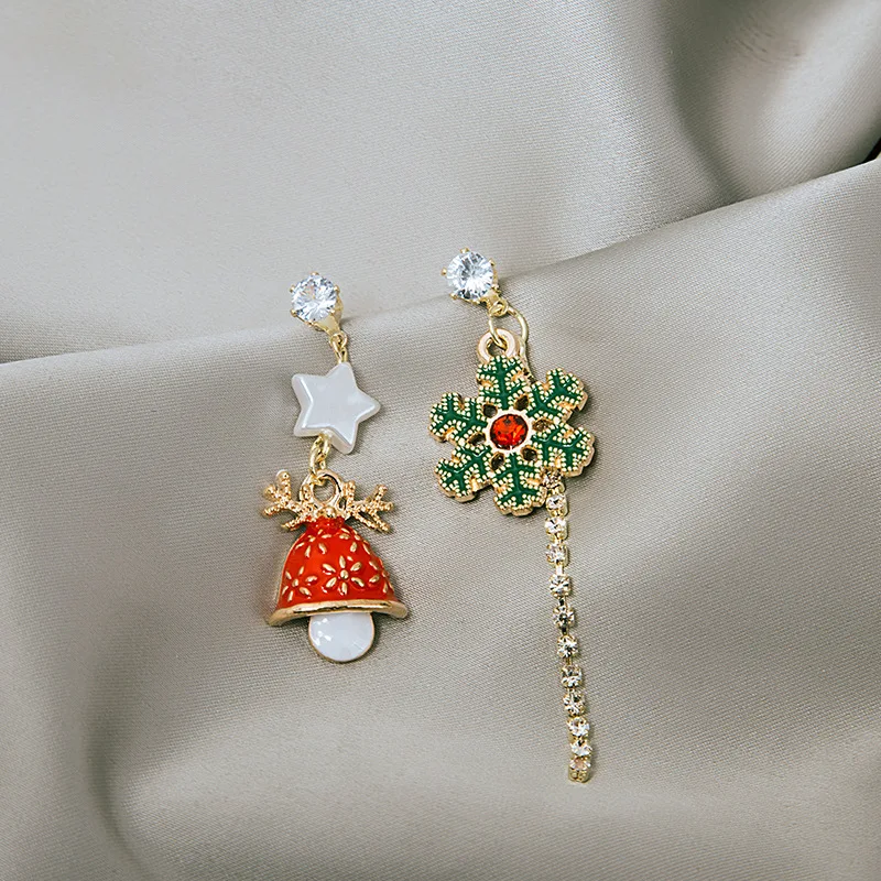 Women's Christmas Tree Stud Earrings, Festive Accessory