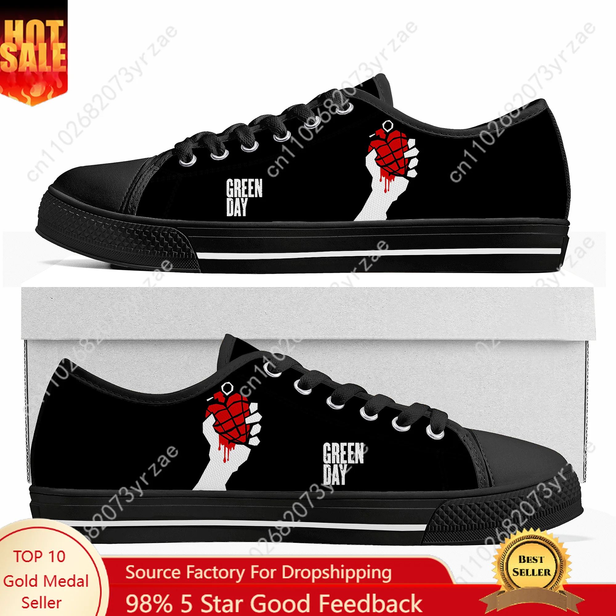 

Green Day Low Top High Quality Sneakers Men Women Teenager Canvas Sneaker Casual Fashion Personalized Patterns Shoe Custom Shoes