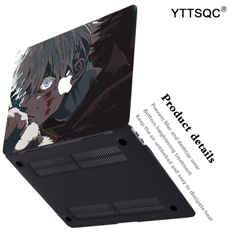 Imagem -04 - Anime Jujutsu Kaisen Laptop Hard Shell Satoru Gojo A3113 Apple Macbook Air m2 m1 Pro 13 14 16 Mac Retina A2681 A2337 A2338