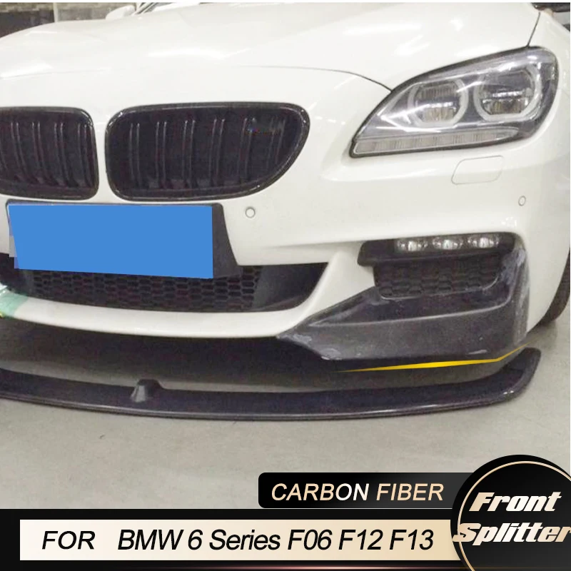 Car Front Bumper Lip Splitters Apron For BMW 6 Series F06 F12 F13 M6 Sport 640i 650i 2012UP Front Splitters Carbon Fiber FRP