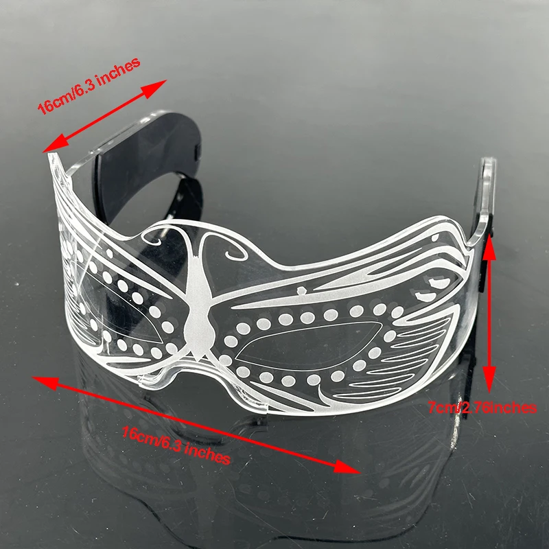 Fashion Half Face Colorful Mask Men Women Masquerade Supplies Cosplay Glowing Costumes Accessory Luminous Butterfly Pattern Prop