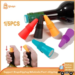 Silicone Wine Bottle Stopper Leak-proof Beer Champagne Cap Closer Freshness Wine Cork Plugs Lids Family Bar Preservation Tools