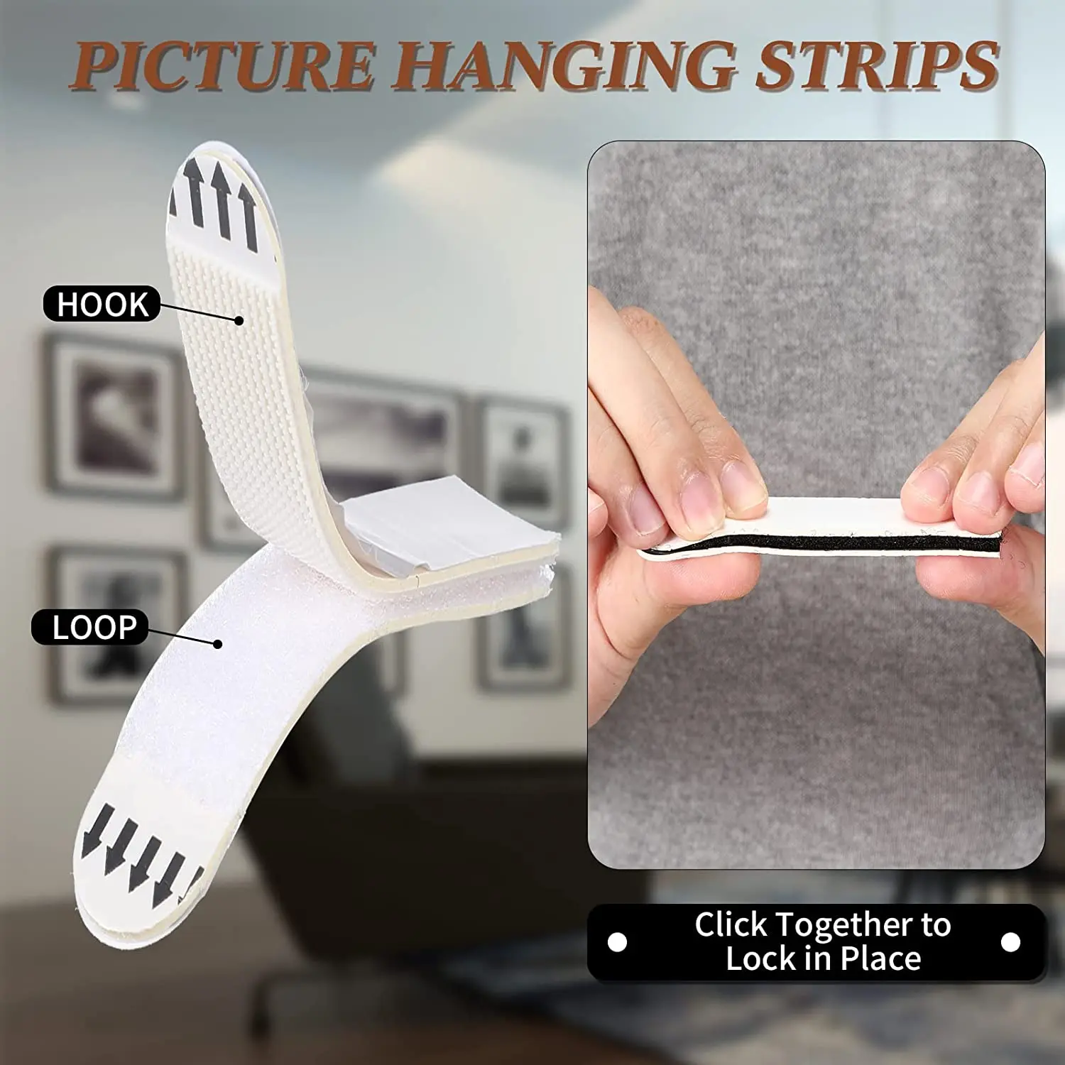 Punch-free Frame Vellcro Tape Strips Assorted Mounting Self Adhesive Picture Frame Fixed Poster Wall Hook Decorate Fixing wall