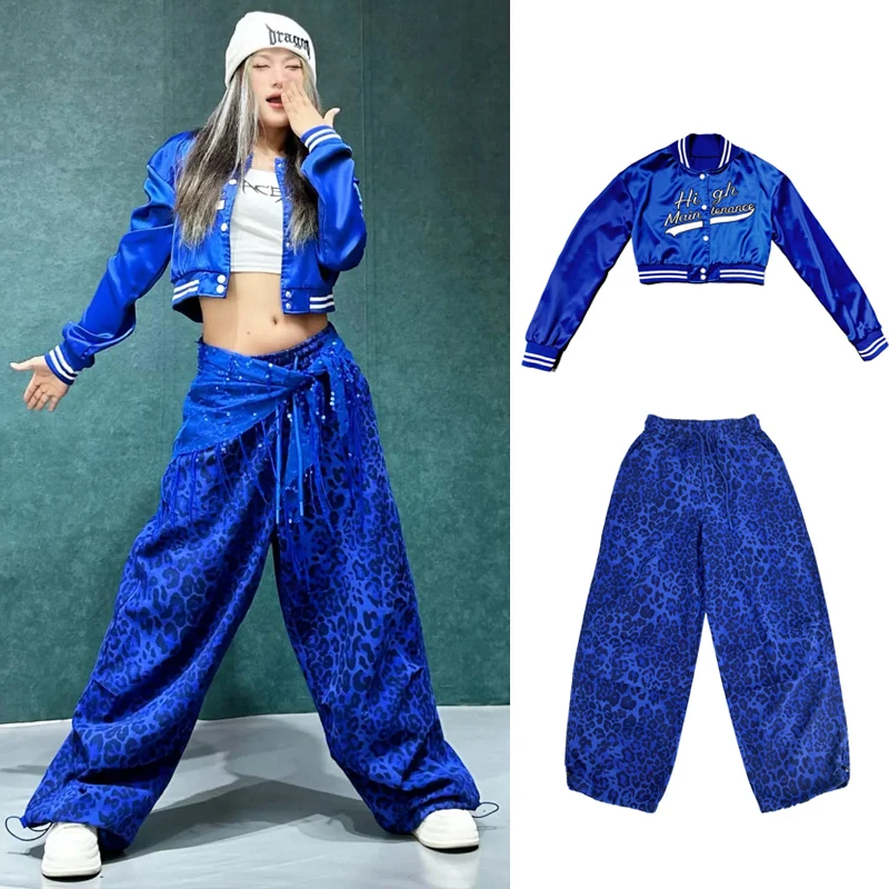 Modern Dancing Outfits Women Cheerleader Hip Hop Clothing Adults Jazz Dance Costume Bar Dj Ds Stage Performance Wear XS8969