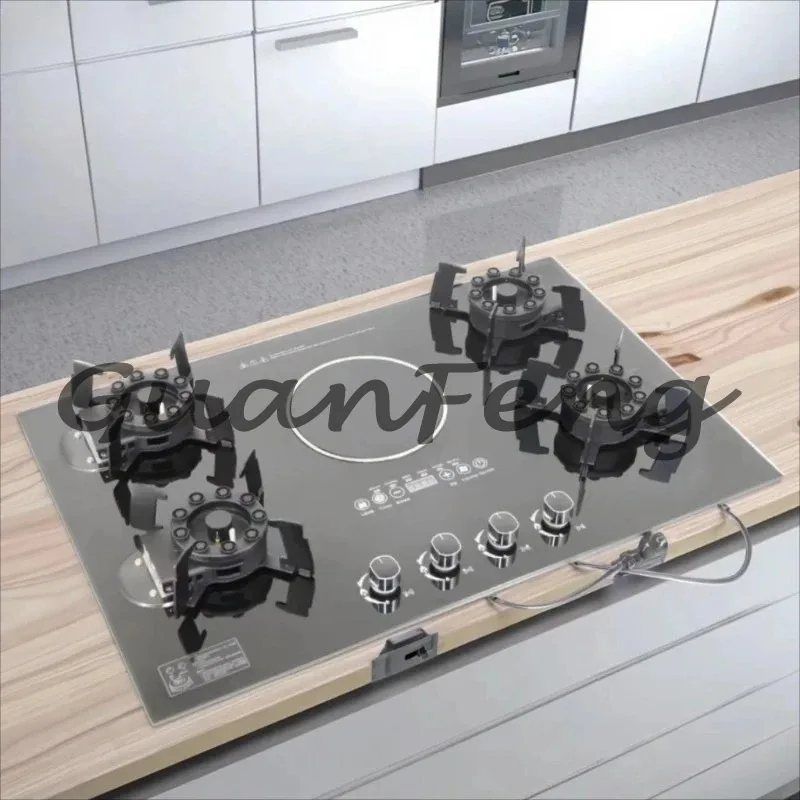 Built-In 5 Burner Gas Electric Cooktop for Household Industrial Residential Use Hob Stove - Energy Efficient