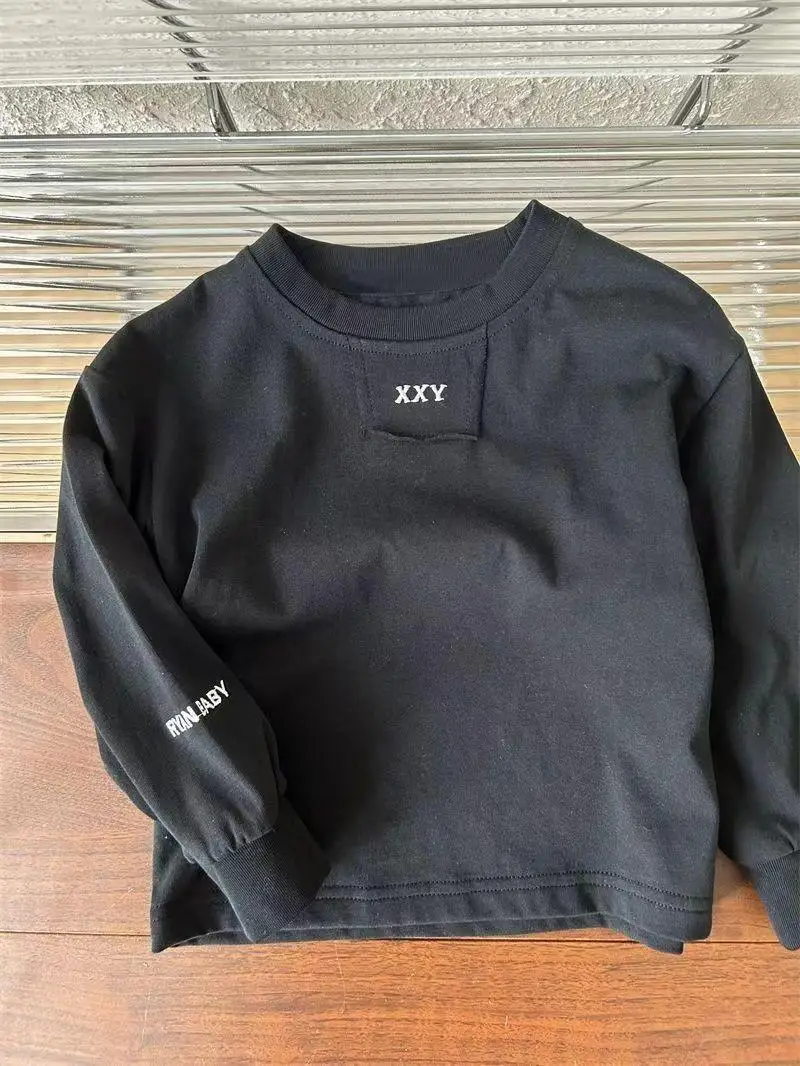 Neues Frühlings-Herbst-Kinder-Baumwoll-Langarm-T-Shirt Baby-Sweatshirt Überzieh-Oberteil Jungen Mädchen Casual Schul-Sport-Pullover Kinder – Detail 5