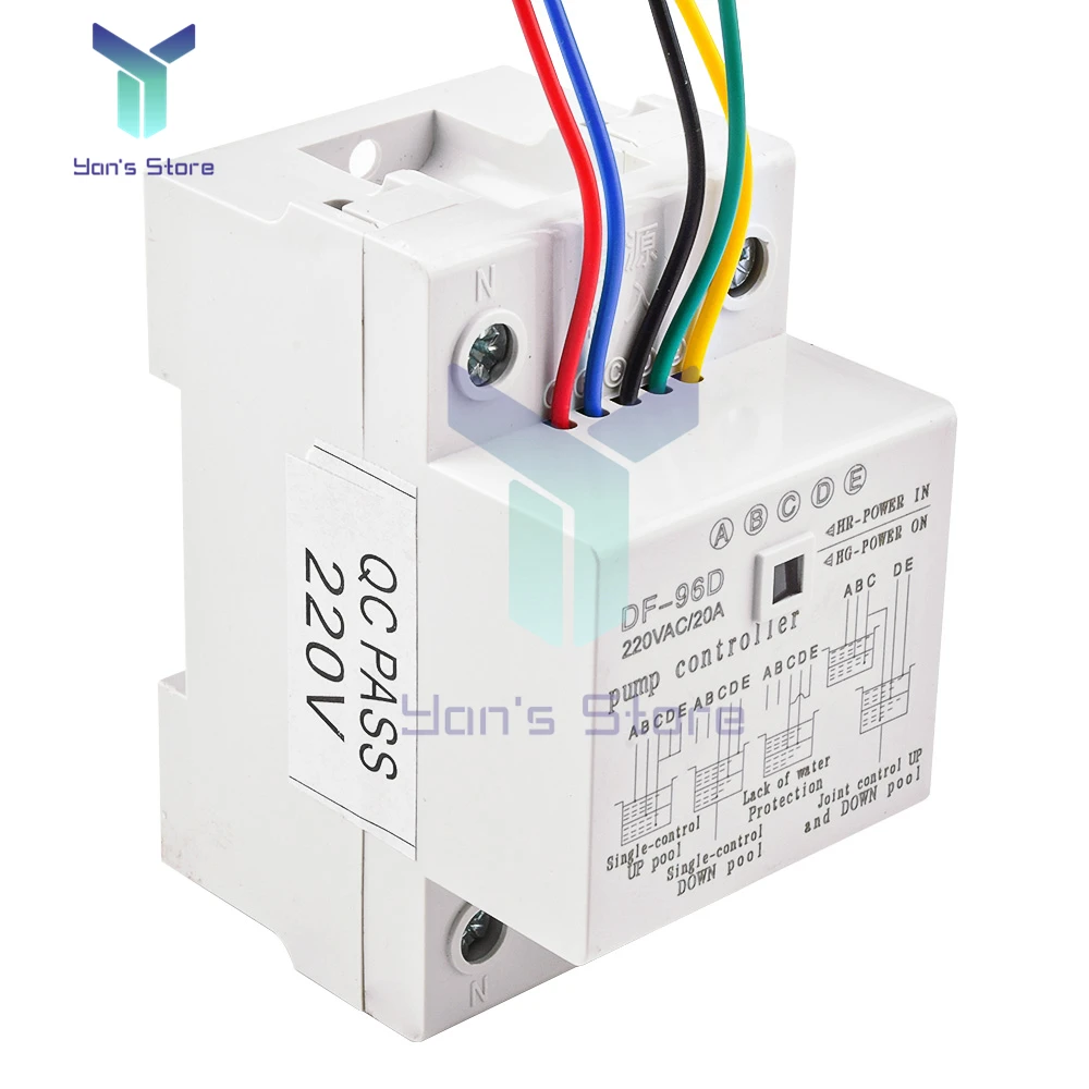 DF-96D DF-96DK Nước Cấp Bộ Điều Khiển Cảm Biến Tự Động Hoàn Toàn Tháp Nước Bể Bơi Mức Chất Lỏng Tiếp Sức Bơm Điều Khiển Với 2M Đầu Dò