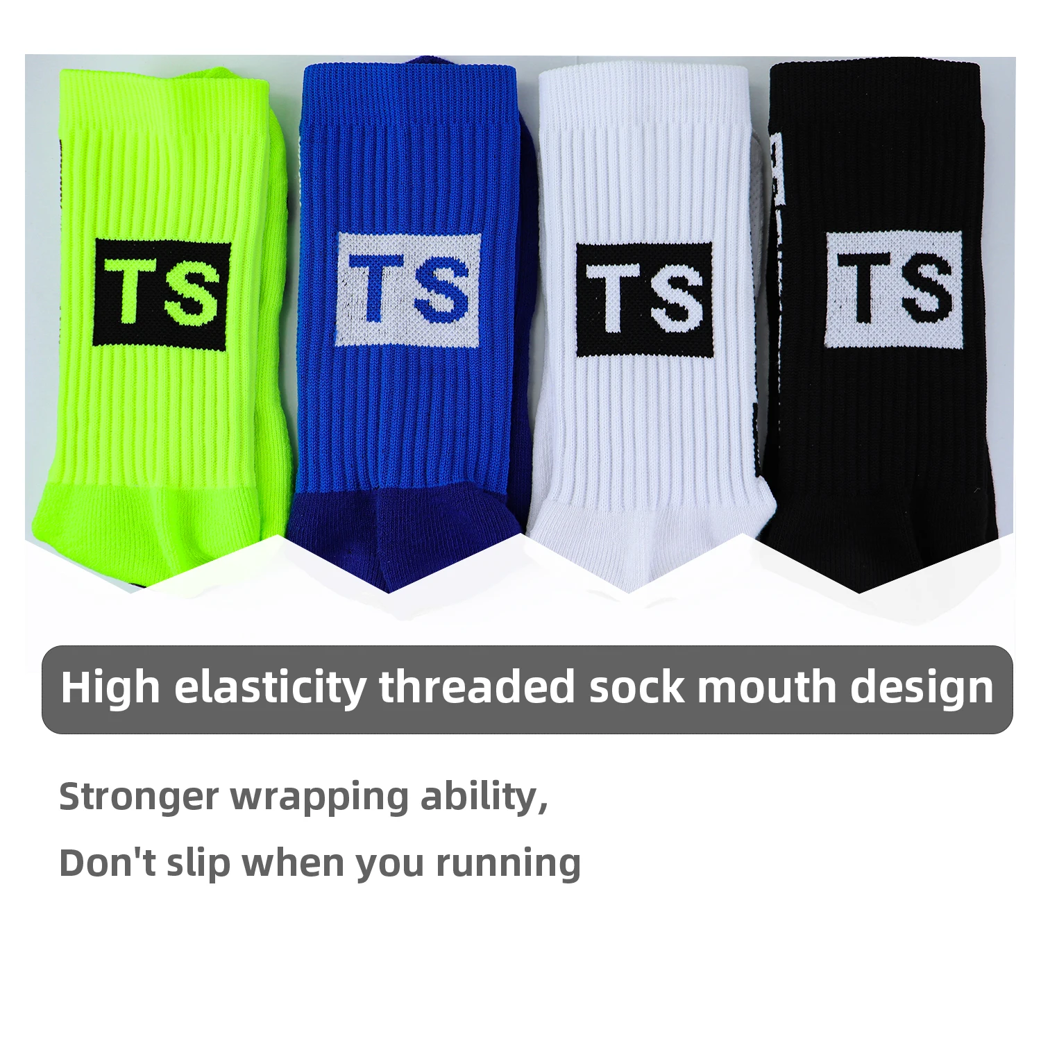 Non Slip Football Socks Men\'s Grip Running Cycling Hiking Sports Socks Wear-resistant Silicone Bottom Soccer Socks