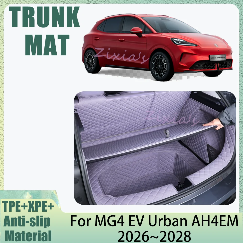 Image of Kofferraummatte für MG4 EV Urban AH4EM 2026~2028 2027 – Leder-Kofferraumabdeckung, Kratzschutz, Kofferraummatte, Pad, Ablage, Innenraumschutz, Zubehör