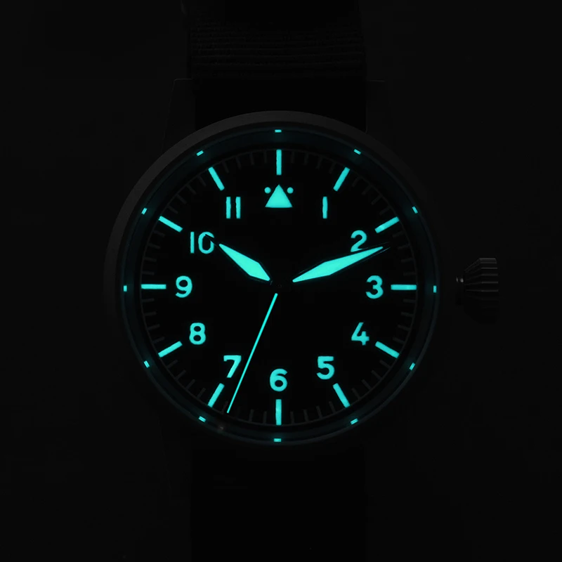 Militado ML10 ساعة كوارتز VH31 كنس الحركة الثانية الياقوت كريستال BGW9 مضيئة 10Bar مقاوم للماء 36.9 مللي متر الساعات خمر