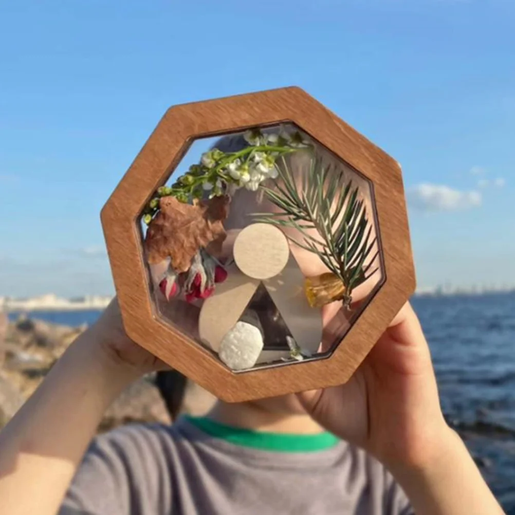 Wooden Kaleidoscope Images Toy Rotating Design Kaleidoscope Images Toy Portable Wood Kaleidoscope Images Kids