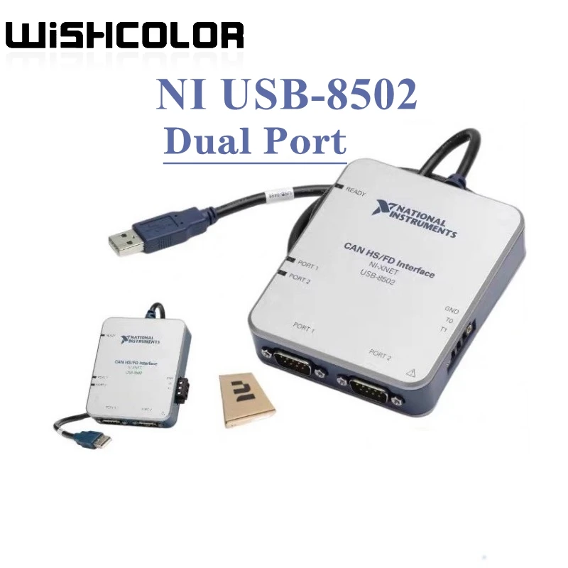 

Wishcolor USB-8502 Original HS/FD USB CAN Interface NI-XNET 784662-01 (Dual Port) for NI National Instruments