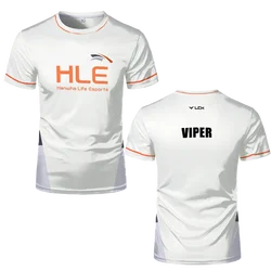 T-shirt de l'équipe League of ATIONS End pour hommes, uniforme HLE blanc et noir, maillot de jeux Esports, t-shirt de sport CHEViper, t-shirts en Y, nouveau, 2024