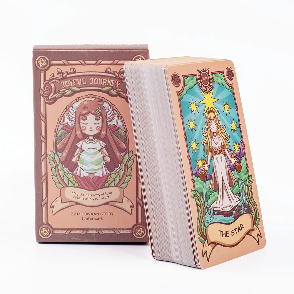 10.3X6cm Joyful Journey Tarot Deck Full English Version Oracles Deck For Girl Board Games