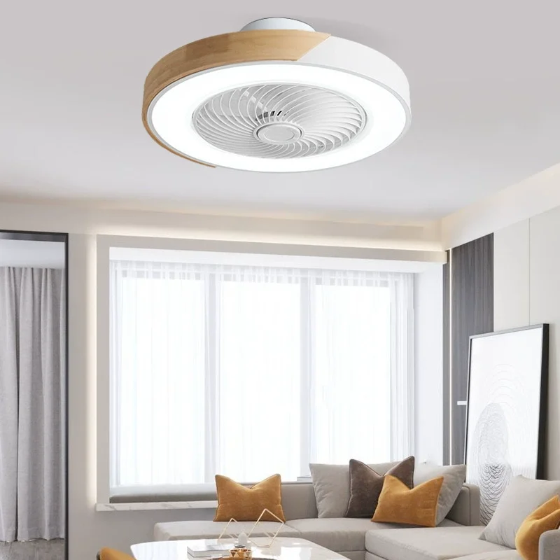 

Nordic LED Ceiling Fan Light 110/220V Ultra-Thin Ceiling Light With Remote Control Adjustable Light For Dining Study Living Room