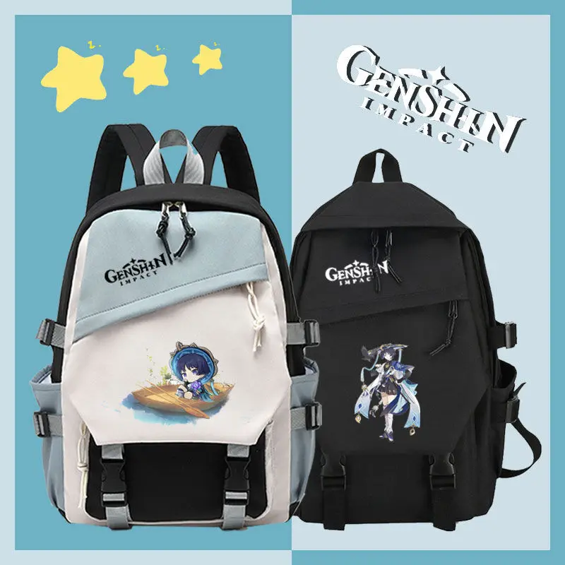 

Genshin Impact Collaboration Wanderer Backpack Elementary School Students, Large Capacity, Lightweight, Spine Protection, Anime