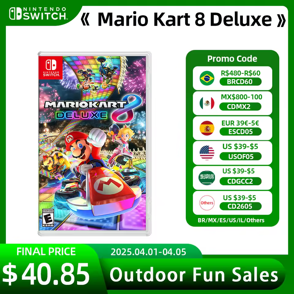 Mario Kart 8 Deluxe - Nintendo Switch Game Deals Support 13 Languages TV Tabletop Handheld for Switch OLED Lite Console