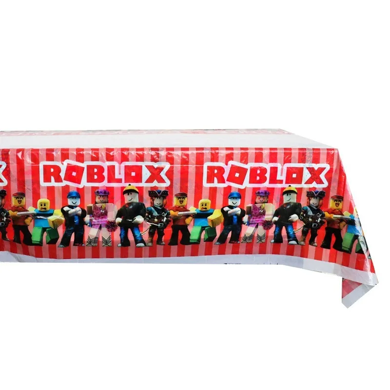 Nouveau thème ROBLOX 1 pièces Kit de Table de fête d'anniversaire couverture jouet enfants garçons filles faveurs nappe en plastique fournitures de fête